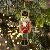 Fortnum & Mason embroidered nutcracker Christmas ornament 14cm, imported from the UK