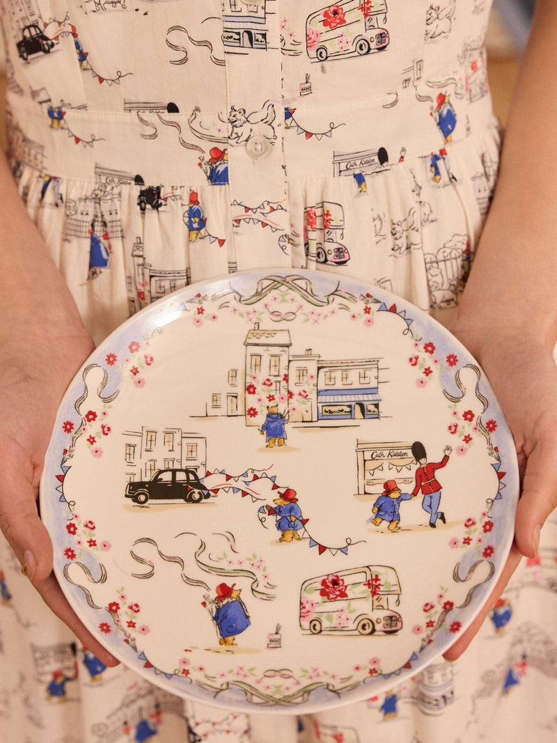 Cath Kidston Paddington Goes to Town side plate 22cm - British product