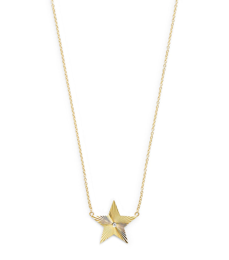Jennifer Meyer 70s star necklace yellow gold diamond (British brand)