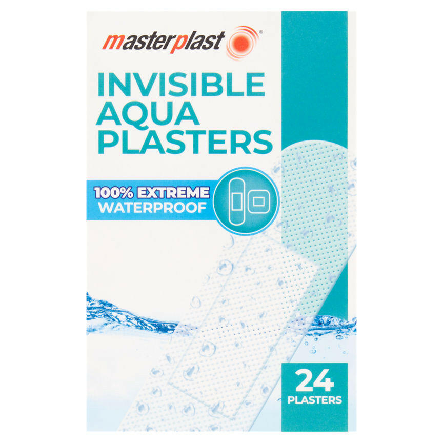 Masterplast 24 Invisible Aqua Plasters GOODS ASDA
