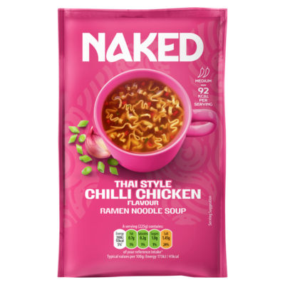 Naked Thai Chilli Chicken Ramen Noodles 25g, imported from the UK