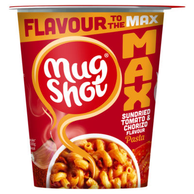 Mug Shot Max sundried tomato and chorizo pasta pot 68g (British brand)