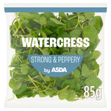Hojas frescas de ensalada de berros ASDA Strong & Peppery 85 g