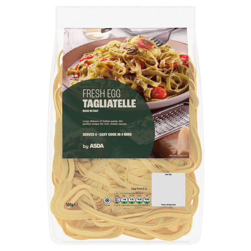 ASDA fresh egg tagliatelle pasta 500g - British product