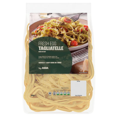 ASDA fresh egg tagliatelle pasta 500g - British product