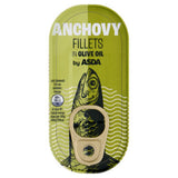 ASDA anchovy fillets in olive oil 50g - British product