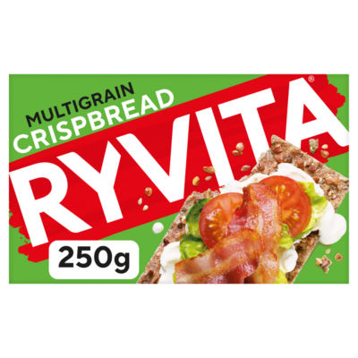 Ryvita multigrain crispbread 250g, imported from the UK