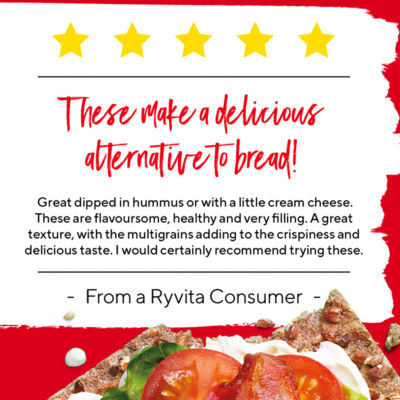 Ryvita multigrain crispbread 250g, imported from the UK