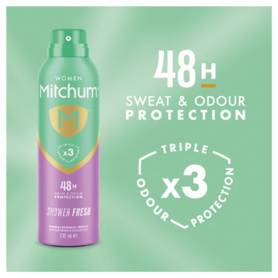 Mitchum Women Shower Fresh Antiperspirant & Deodorant Spray 200ml, imported from the UK