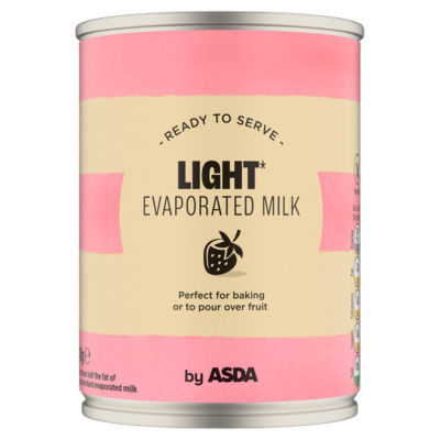 ASDA light evaporated milk 410g - British product