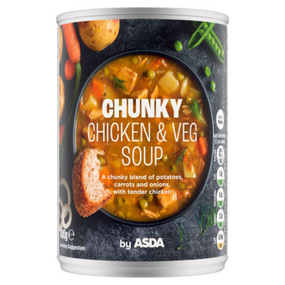 ASDA chunky chicken and vegetable soup 400g - British product