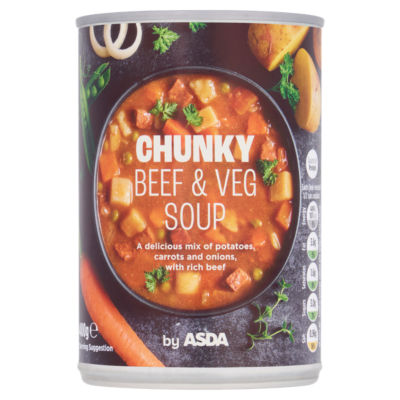 ASDA chunky beef and vegetable soup 400g - British product