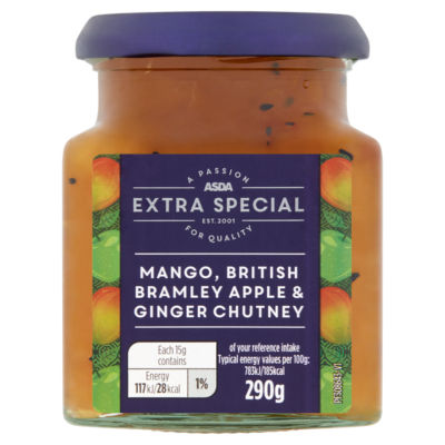 ASDA Mango, Bramley Apple & Ginger Chutney 290g - British product