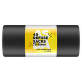 ASDA Just Essentials 45 refuse sacks 75 litres, UK version