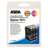 ASDA Epson T071 CMY Ink Cartridges - British product