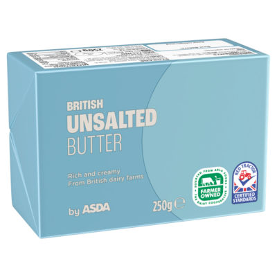 ASDA unsalted butter 250g - British product