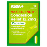 Asda Max Strength Congestion Relief Capsules 12 Count - British product