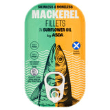 ASDA Mackerel Fillets in Sunflower Oil 125g (British brand)