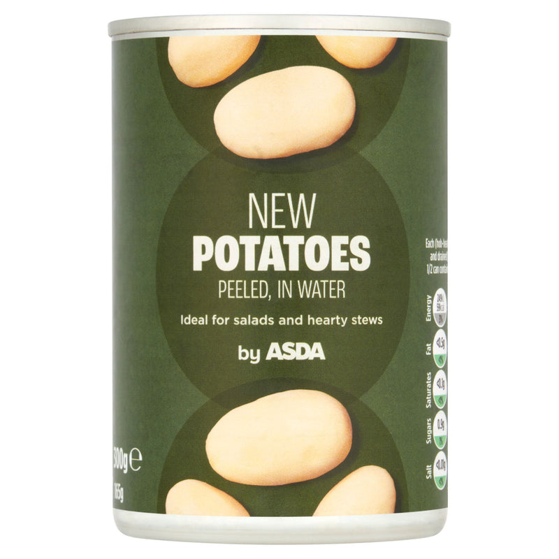 ASDA canned new potatoes peeled in water 300g - British product