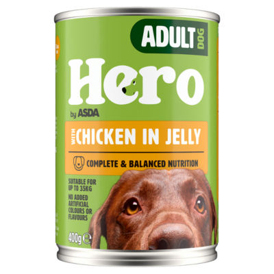 Hero adult dog food with chicken 400g, UK version