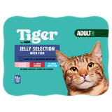 ASDA Tiger Jelly cat food with fish multipack 12x400g (British brand)