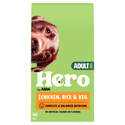 Hero dog food with chicken, rice and veg 5kg, UK version