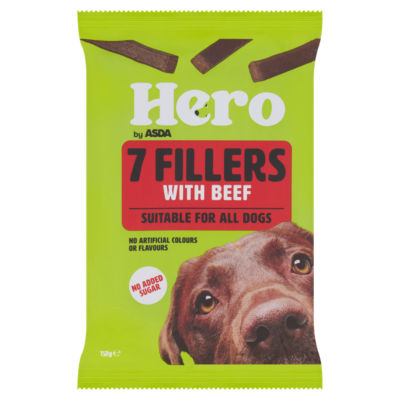 ASDA Hero 7 Fillers with Beef dog treats 150g, UK version