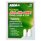 ASDA Flu-Max All-in-One Chesty Cough & Cold Tablets 16 Tablets - British product