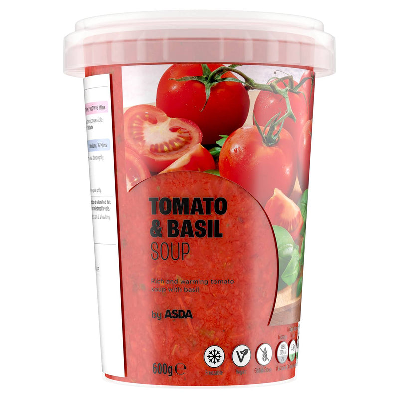 ASDA tomato and basil soup 600g chilled (British brand)