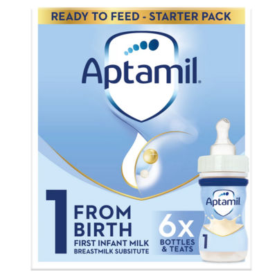 Aptamil first infant milk 6x70ml ready-to-feed - British product