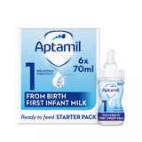 Aptamil 1 First Baby Milk Formula Liquid Starter Pack from Birth 6x70ml