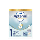 ASDA Aptamil Advanced 1 First Infant Milk Ready to Use Liquid Starter Pack, from Birth, 6x70 ml- Buy online at McGrocer