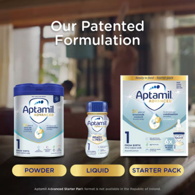 Aptamil Advanced 1 First Formula Baby Milk Liquid Starter Pack from Birth 6x