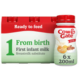 ASDA Cow & Gate First Infant Milk from Birth Multipack 6 x 200ml- Buy online at McGrocer