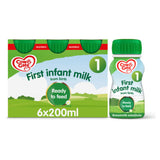 Cow & Gate first infant milk from birth ready-to-feed multipack 6 x 200ml - British product