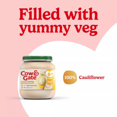 Cow & Gate Cauliflower baby food snack jar 125g - British product