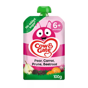 Cow & Gate Pear Carrot Prune Beetroot Baby Food Pouch 100g