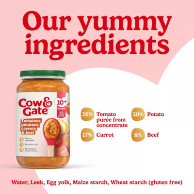 Cow & Gate carrot beef baby food 200g - British product