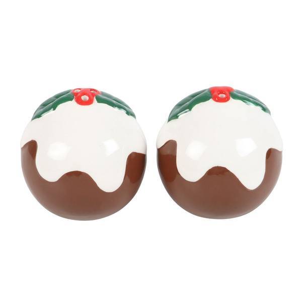 Something Different Christmas Pudding Salt Pepper Shakers (British brand)