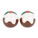Something Different Christmas Pudding Salt Pepper Shakers (British brand)