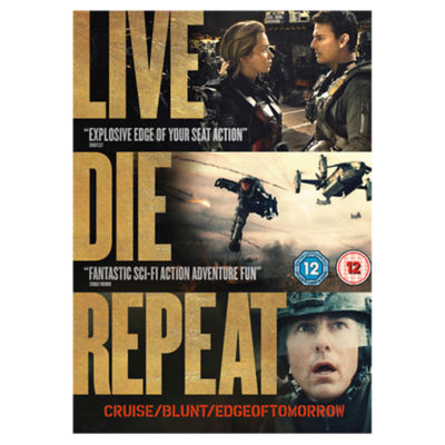 Edge of Tomorrow DVD starring Tom Cruise and Emily Blunt (British brand)