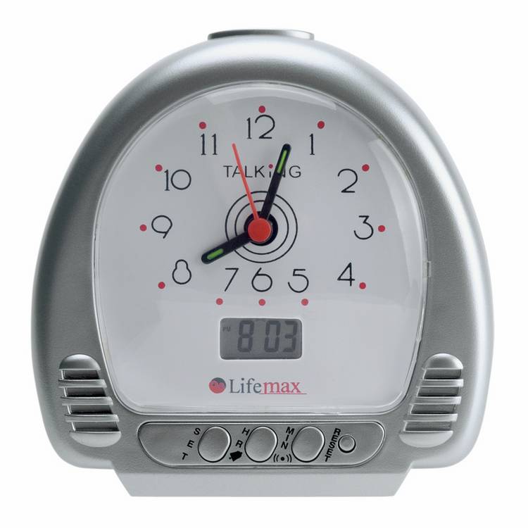 Lifemax Talking Alarm Clock with dual analogue and digital display (British brand)