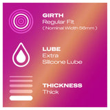 Durex Pleasure Me Ribbed and Dotted 12 Condoms