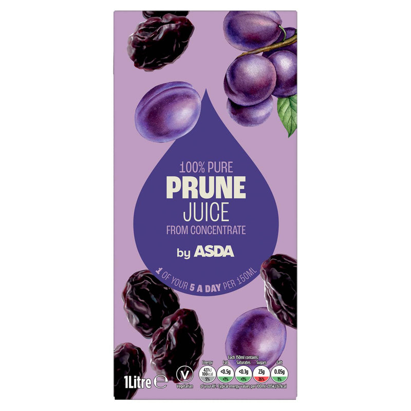 ASDA prune juice from concentrate 1 litre, UK version