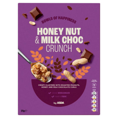 ASDA honey nut milk chocolate cereal clusters 375g - British product