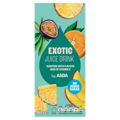 ASDA exotic juice drink 1 litre - British product