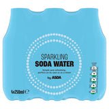 ASDA Sparkling Soda Water 6 x 250ml - British product