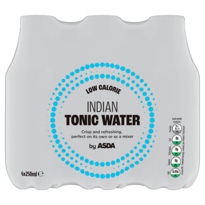 ASDA Low Calorie Indian Tonic Water 6 x 250ml - British product