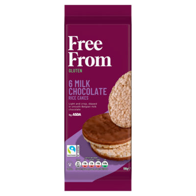 ASDA milk chocolate rice cakes 100g - British product