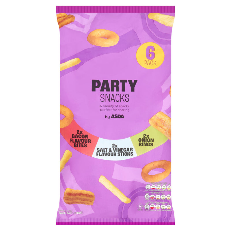 ASDA Party Snacks Variety Pack Savoury Mix 138g - British product